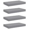 vidaXL Wall Shelf Set of 4 Gray Honeycomb MDF, metal Medium