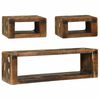 vidaXL TV Cabinet Set with Shelf 3 pcs Multicolour Solid Reclaim wood