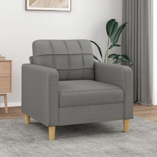 vidaXL Sofa Chair Dark Gray 23.6" Fabric