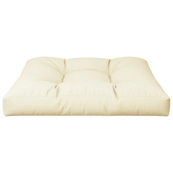 vidaXL Pallet Cushion Cream 100% polyester 27.6x27.6 in