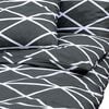 vidaXL Duvet Cover Set Gray and White 100% Cotton 78.7 x 86.6 in
