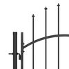 vidaXL Patio Fence Gate with Spear Top 16.4x4.9' Black