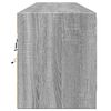 vidaXL TV Wall Cabinet Grey Sonoma Engineered Wood Large TV Wall Cabinet
