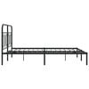 vidaXL Bed Frame Black Steel Double Bed Frame Rectangular Modern