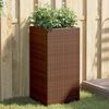 vidaXL Garden Planter Brown Poly Rattan Medium Durable Garden Planter