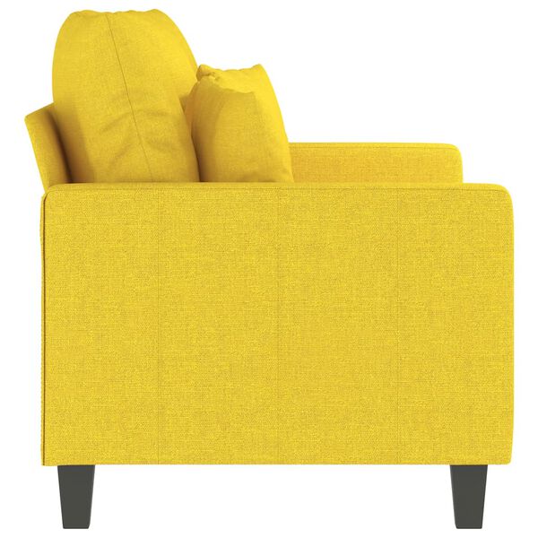 vidaXL 2-seater Sofa Light yellow 100% polyester, metal, textilene