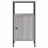 vidaXL Bedside Cabinet Set of 2 Grey Sonoma Engineered wood, Iron Medium