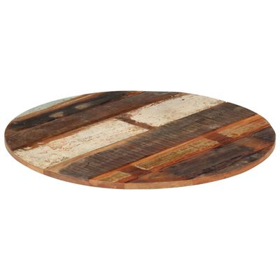 vidaXL Table Top Ø27.6"x(0.59"-0.63") Solid Wood Reclaimed