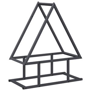 vidaXL Firewood Rack Anthracite 19.7x9.8x23.6" Cold-rolled steel