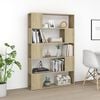 vidaXL Book Cabinet Room Divider Sonoma Oak Engineered Wood Medium