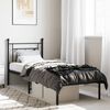 vidaXL Bed Frame Black Powder-Coated Steel Small Single Bed Frame