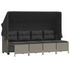 vidaXL Garden Sofa Set Light Grey with Dark Grey Cushions