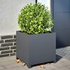 vidaXL Garden Planter Anthracite Steel Medium Durable Garden Planter
