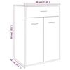 vidaXL Shoe Cabinet Grey Sonoma Engineered Wood Medium Shoe Cabinet