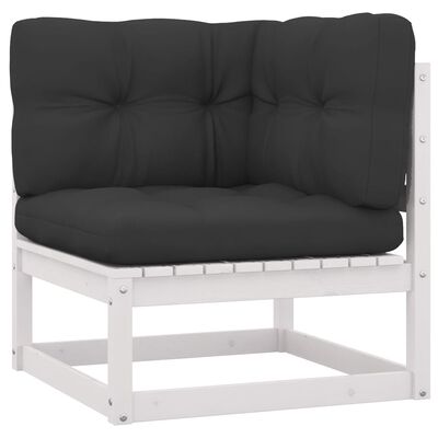 vidaXL 4-Seater Patio Sofa with Cushions Solid Pinewood