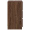 vidaXL Bedside Cabinet Brown Oak Engineered wood Medium Bedside Cabinet