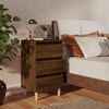 vidaXL Bed Cabinet Brown Oak Engineered Wood Medium Bed Cabinet