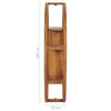 vidaXL Wall Shelf Natural Teak Smoothly sanded teak hardwood