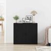 vidaXL Sideboard Black Oak 31.50 x 12.99 x 27.56 in Engineered Wood