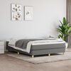 vidaXL Bed Frame Dark Grey Polyester Queen Rectangular Modern