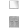 vidaXL Bathroom Furniture Set Concrete Gray, White