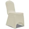 vidaXL Chair Cover Set of 4 Cream Polyester, Spandex Universal