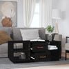 vidaXL Coffee Table Black Solid pinewood Standard coffee table size