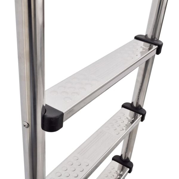 vidaXL Pool Ladder Silver Stainless Steel 304