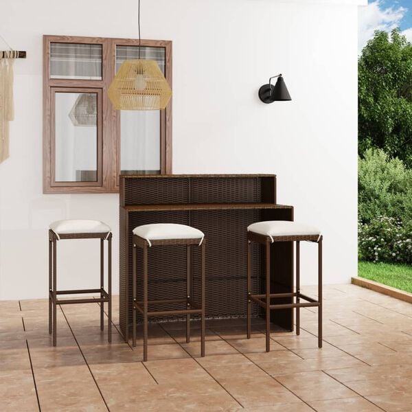 vidaXL Garden Bar Set Brown