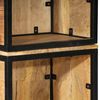vidaXL Bathroom Furniture Set Natural wood and black