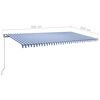 vidaXL Retractable Awning Blue and White