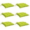 vidaXL Chair Cushion Set of 6 Bright Green Oxford fabric (100% polyester)