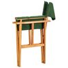 vidaXL Chair Set of 2 Natural wood color and green