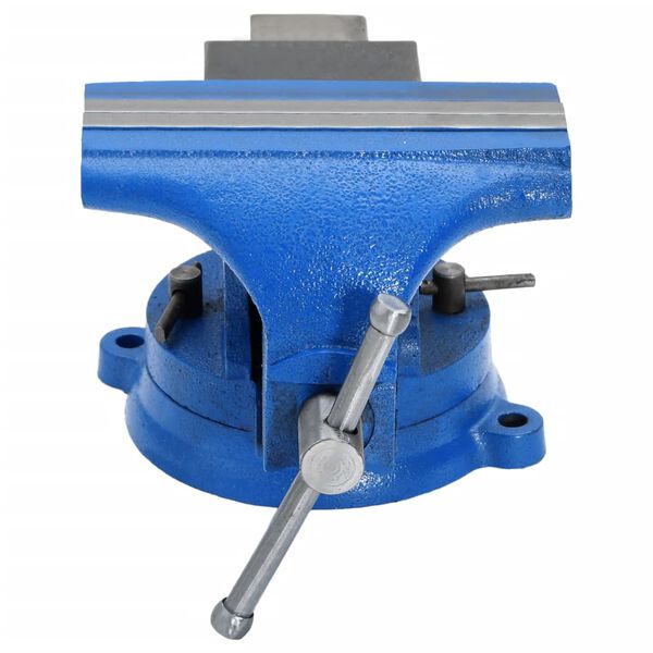 vidaXL Bench Vise Blue 5.91 " Cast Iron