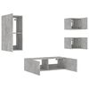 vidaXL TV Wall Cabinet Concrete Grey Engineered Wood Medium
