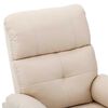 vidaXL Massage Recliner Cream Fabric