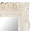 vidaXL Mirror White Solid mango wood 43.3x19.7 in Decorative Inlays