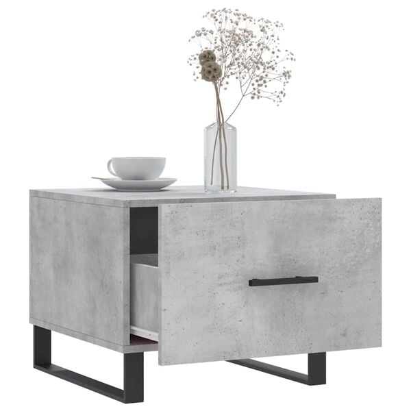 vidaXL Coffee Table Set of 2 Concrete Grey Engineered Wood, Iron Medium