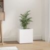 vidaXL Planter Box White Engineered wood 15.7 in square