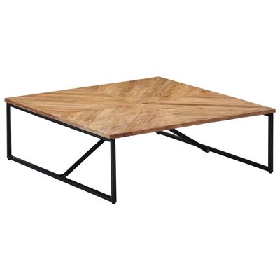 vidaXL Coffee Table 43.3"x43.3"x14.1" Solid Acacia Wood