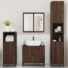 vidaXL Bathroom Furniture Set Brown Oak Engineered Wood, Metal Large