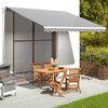 vidaXL Replacement Awning Fabric Anthracite and White