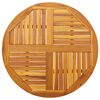 vidaXL Table Top Round Dining Table Round Rustic Solid Wood Table