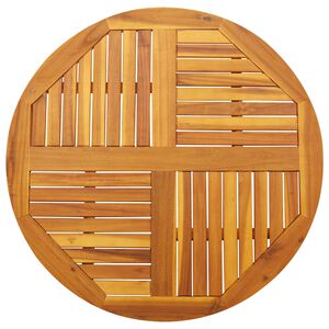 vidaXL Table Top Round Dining Table Round Rustic Solid Wood Table