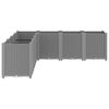 vidaXL Garden Planter Light Grey Polypropylene Large Modular