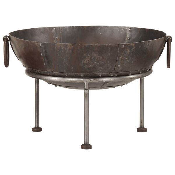 vidaXL Fire Pit 21.7x21.7x15.0" Iron