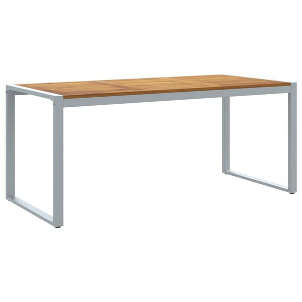 vidaXL Garden Dining Table Grey 70.87 x 35.43 x 29.53 in