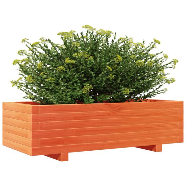 vidaXL Garden Planter Wax Brown Solid Pine Wood Large Decorative Inlays