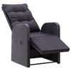 vidaXL Reclining Garden Chair Set of 2 Black