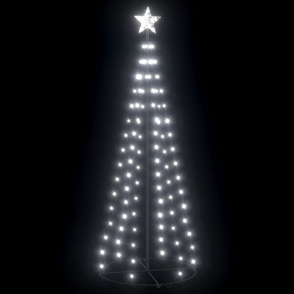 vidaXL Christmas Tree Cool White PVC 2x6 ft Foldable Christmas Tree